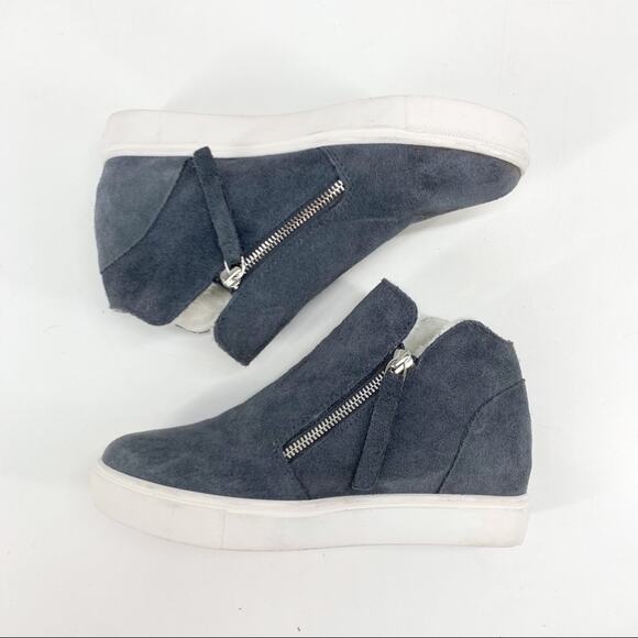 Steve Madden Caliber Suede Wedge Sneakers Gray Women’s Size 7/8 - Picture 3 of 7